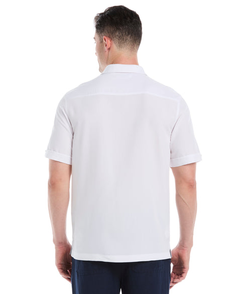 Embroidered Panel Shirt (Brilliant White) 