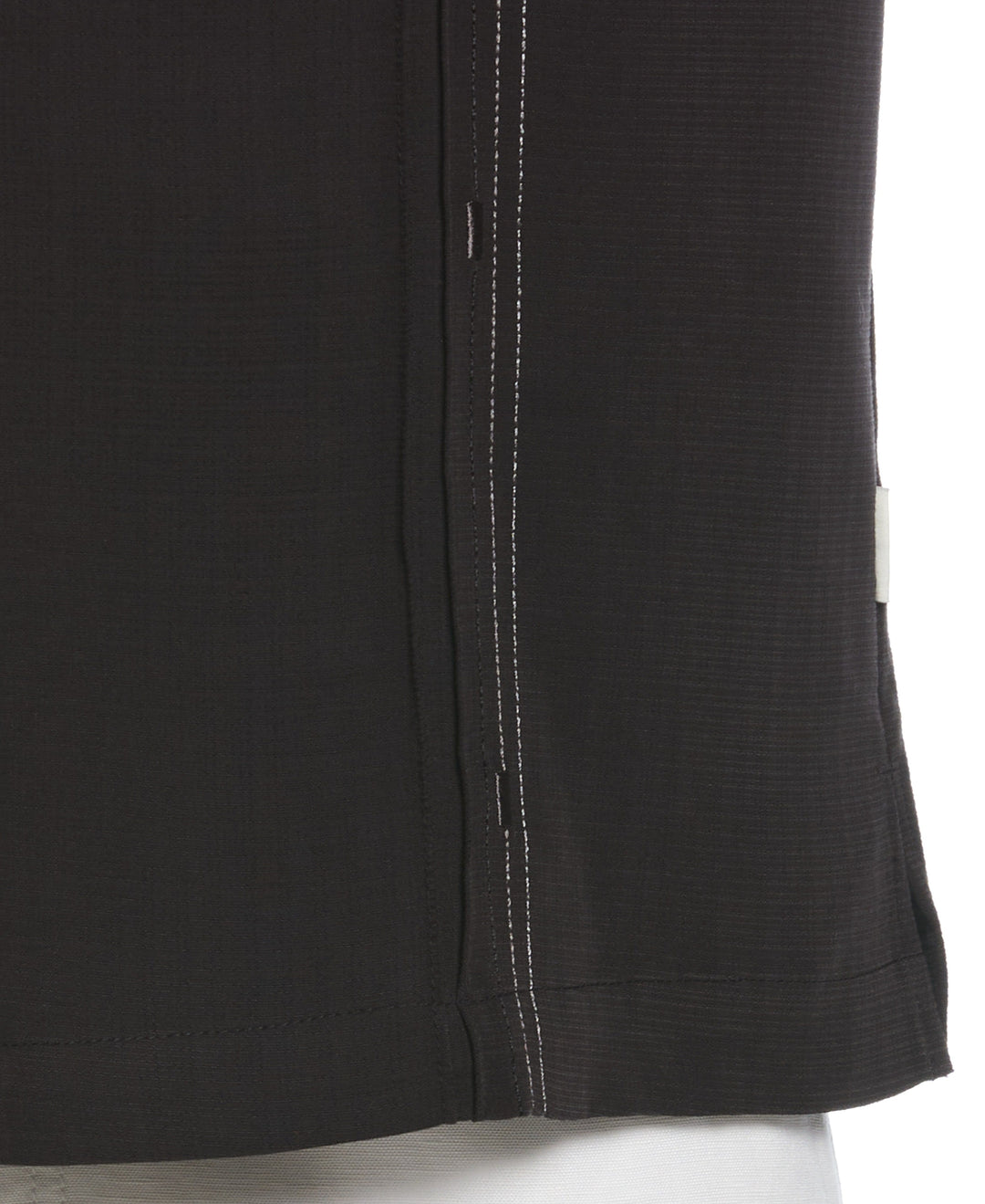 Big & Tall Embroidered Double Tuck Shirt (Jet Black) 