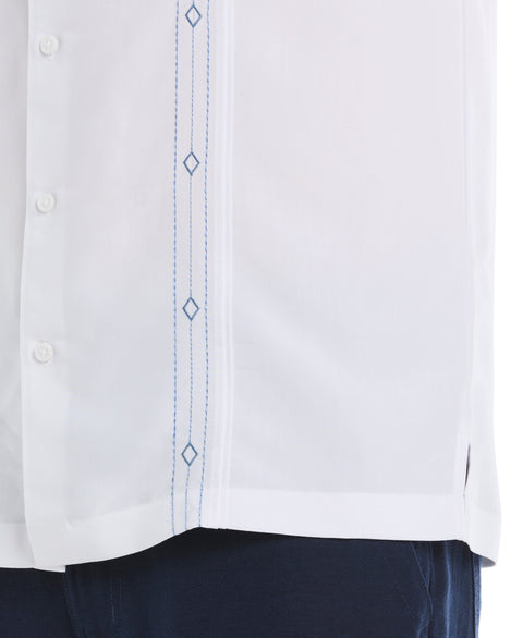 Embroidered Panel Shirt (Brilliant White) 