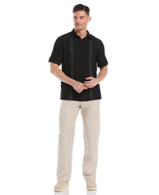 Embroidered Panel Shirt (Jet Black) 