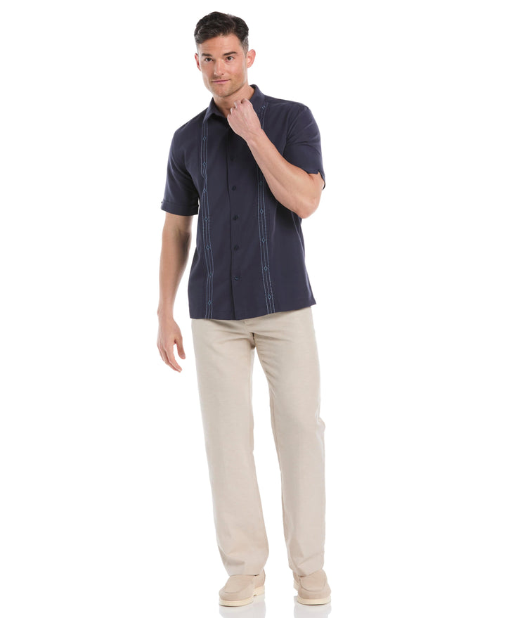 Embroidered Panel Shirt (Mood Indigo) 