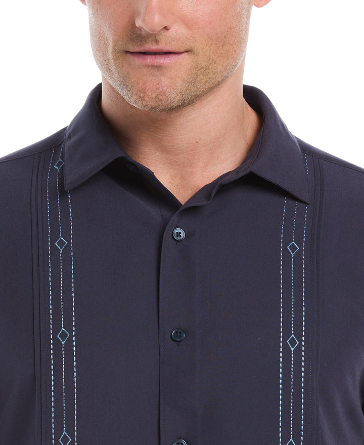Embroidered Panel Shirt (Mood Indigo) 