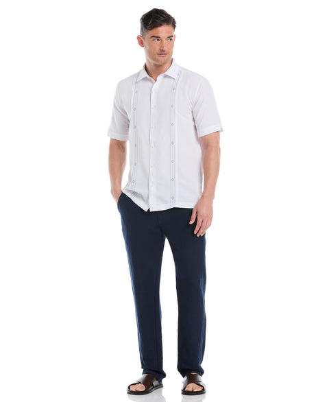 Embroidered Panel Shirt (Brilliant White) 