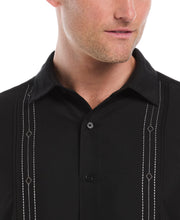 Embroidered Panel Shirt (Jet Black) 