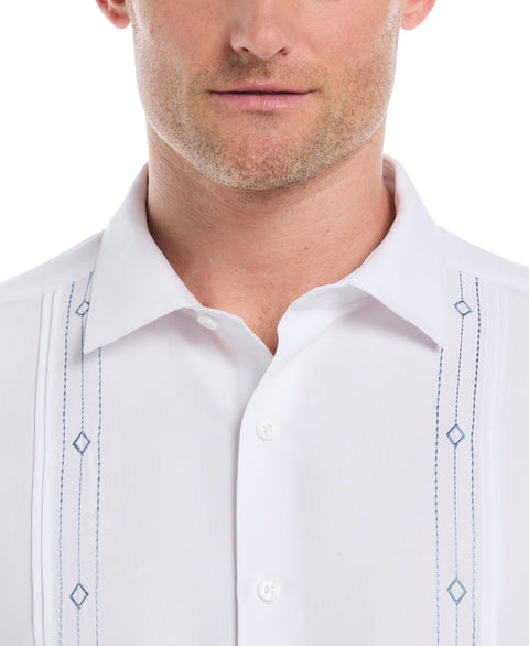 Embroidered Panel Shirt (Brilliant White) 