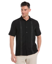 Embroidered Panel Shirt (Jet Black) 
