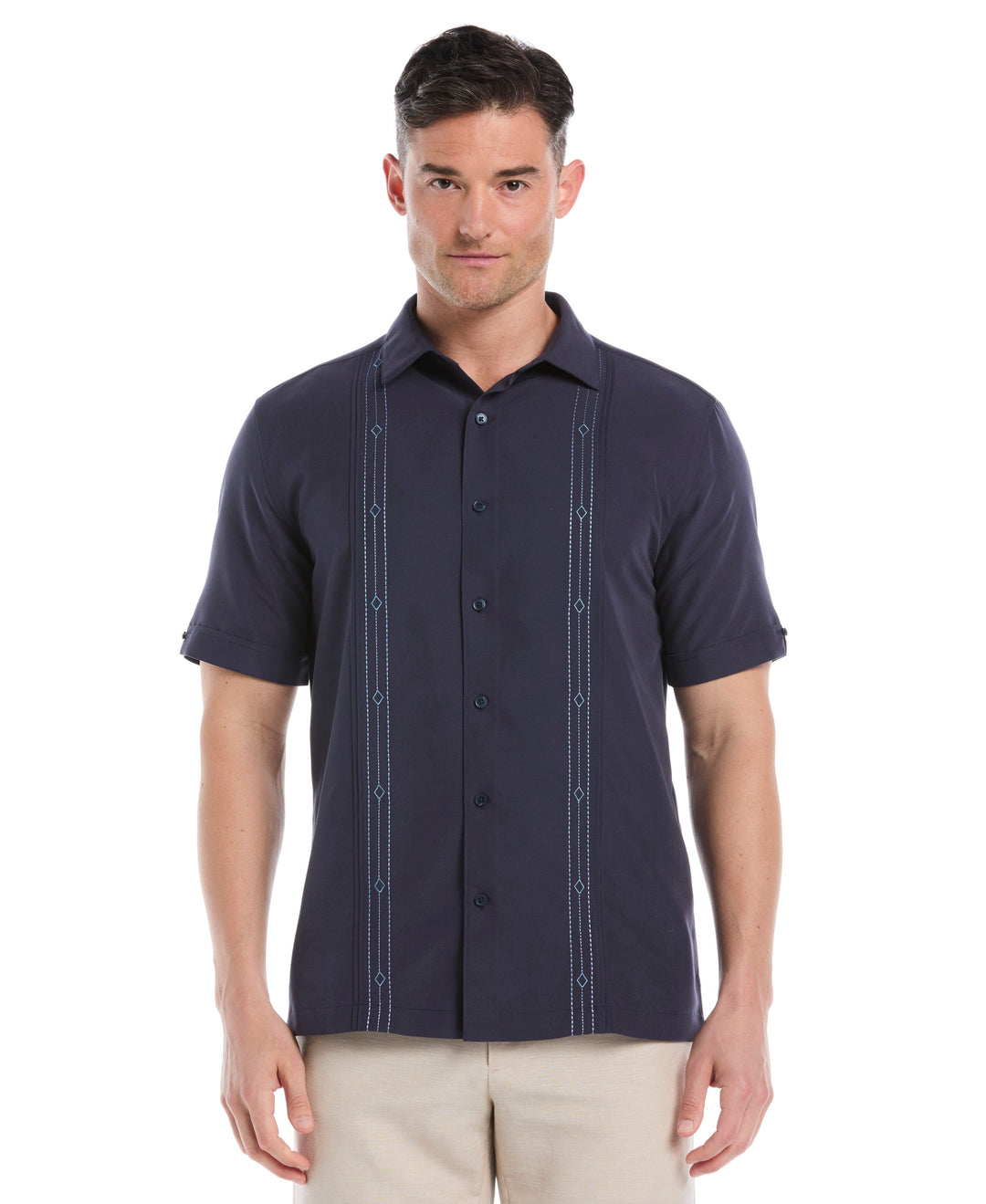 Embroidered Panel Shirt (Mood Indigo) 