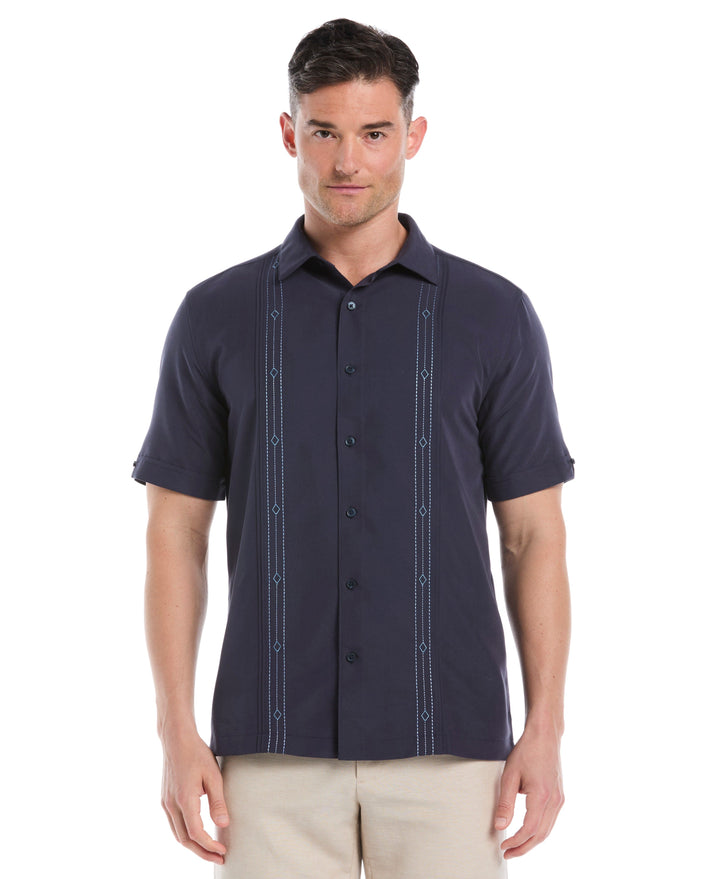 Embroidered Panel Shirt (Mood Indigo) 