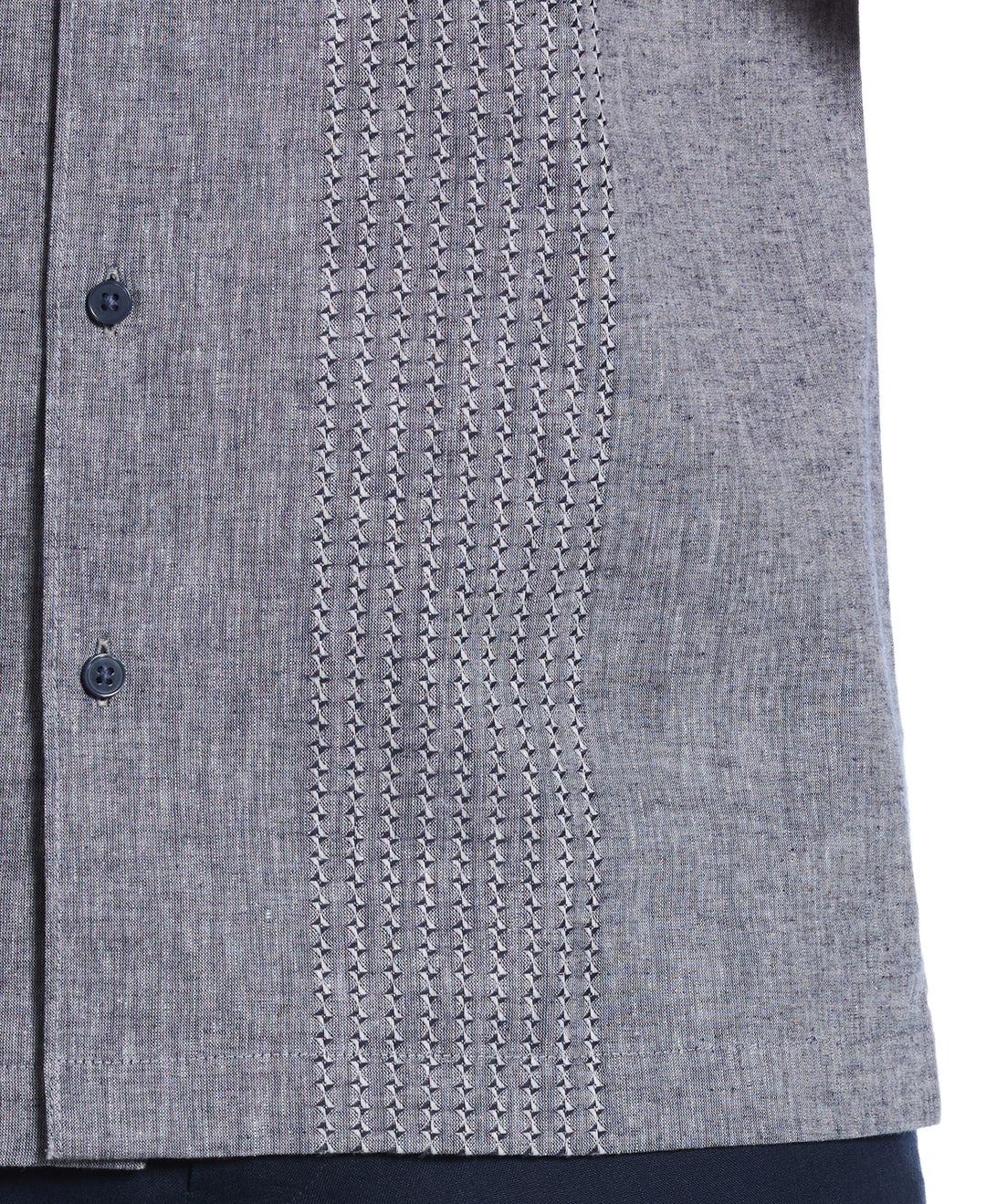 Linen Blend Dobby Panels Shirt (Dress Blues) 