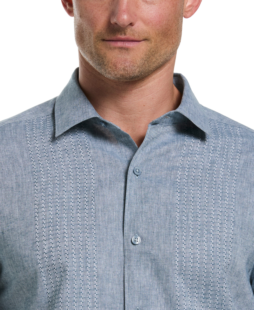 Linen Blend Dobby Panels Shirt (Tapestry) 