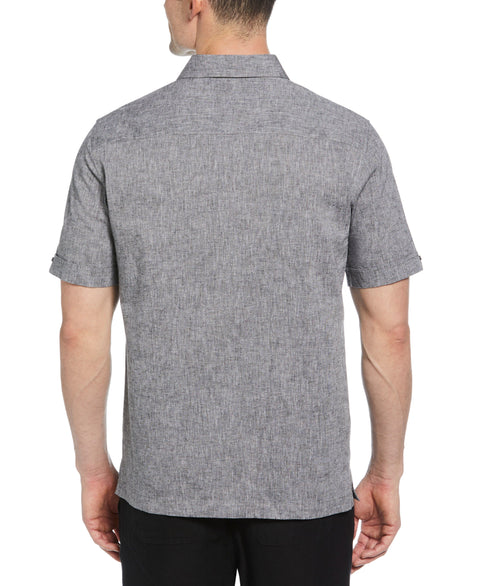 Engineered Dobby Panels Shirt (Jet Black) 