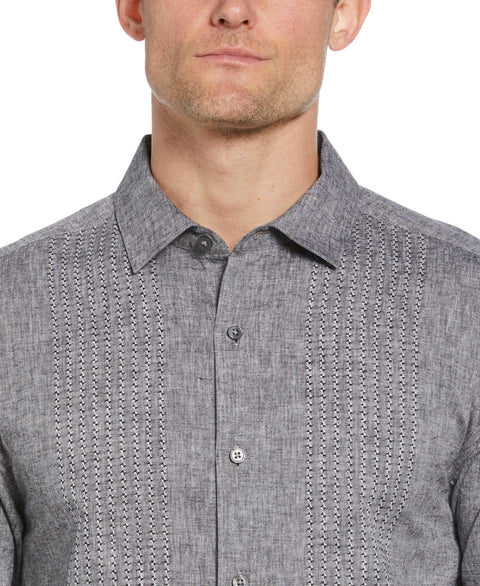 Engineered Dobby Panels Shirt (Jet Black) 