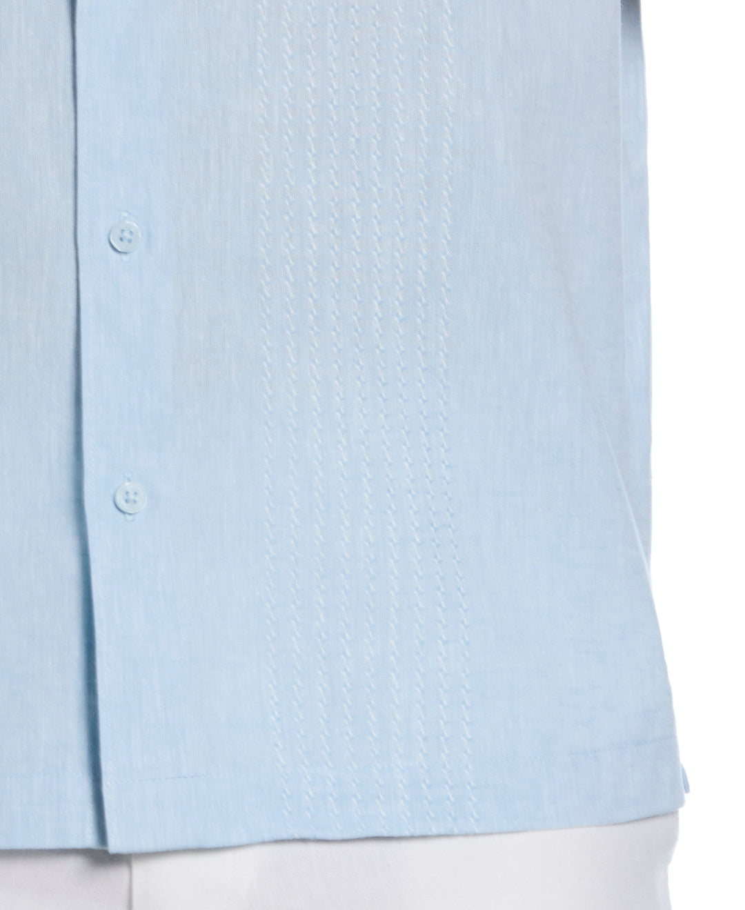 Linen Blend Dobby Panels Shirt (Dream Blue) 