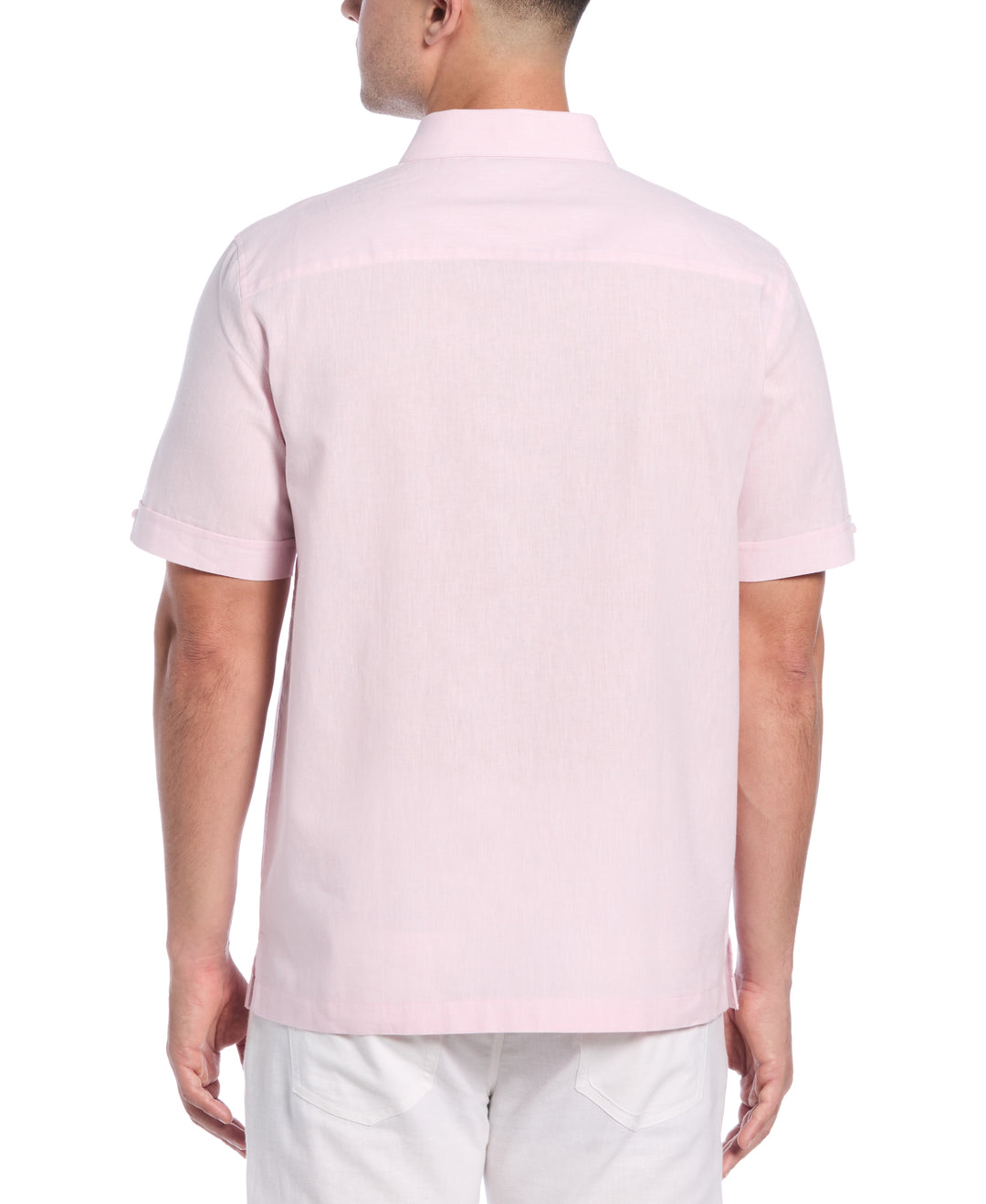 Linen Blend Dobby Panels Shirt (Rose Shadow) 