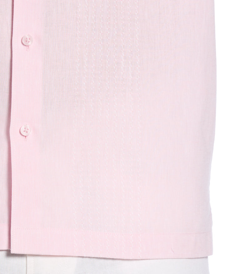 Linen Blend Dobby Panels Shirt (Rose Shadow) 
