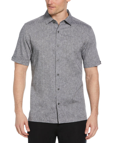 Engineered Dobby Panels Shirt (Jet Black) 