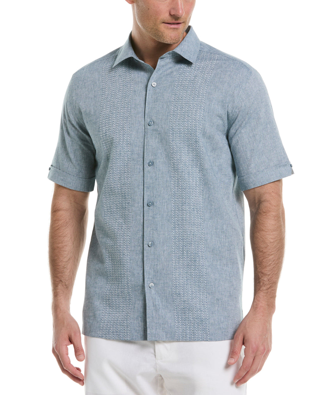 Linen Blend Dobby Panels Shirt (Tapestry) 