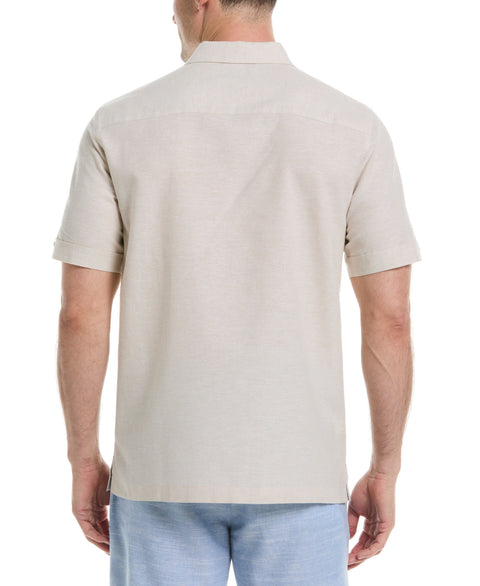 Engineered Stripe Panel Shirt (Egret) 