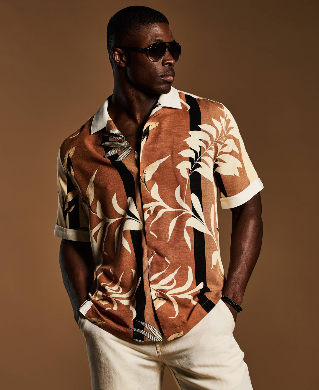 Engineered Stripe Print Shirt--Cubavera