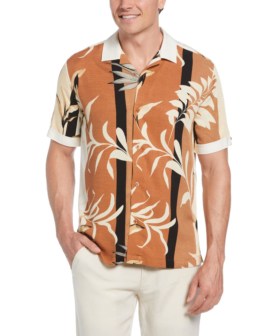 Engineered Stripe Print (Pecan Brown) 