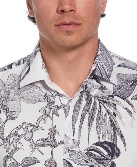 Exploded Botanical Print Shirt (Brilliant White) 