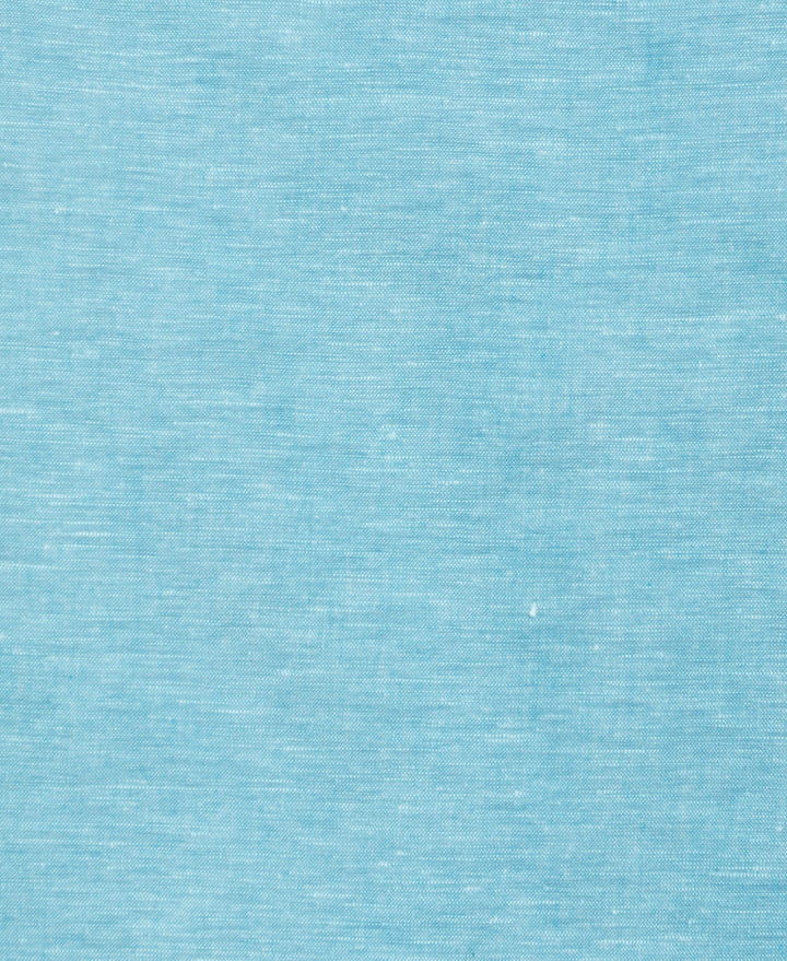 Fashion Four Pocket Linen-Blend Guayabera Shirt (Crystal Teal) 