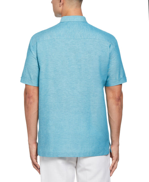 Fashion Four Pocket Linen-Blend Guayabera Shirt-Guayaberas-Cubavera