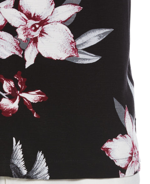 Floral Conversational Print Shirt (Jet Black) 