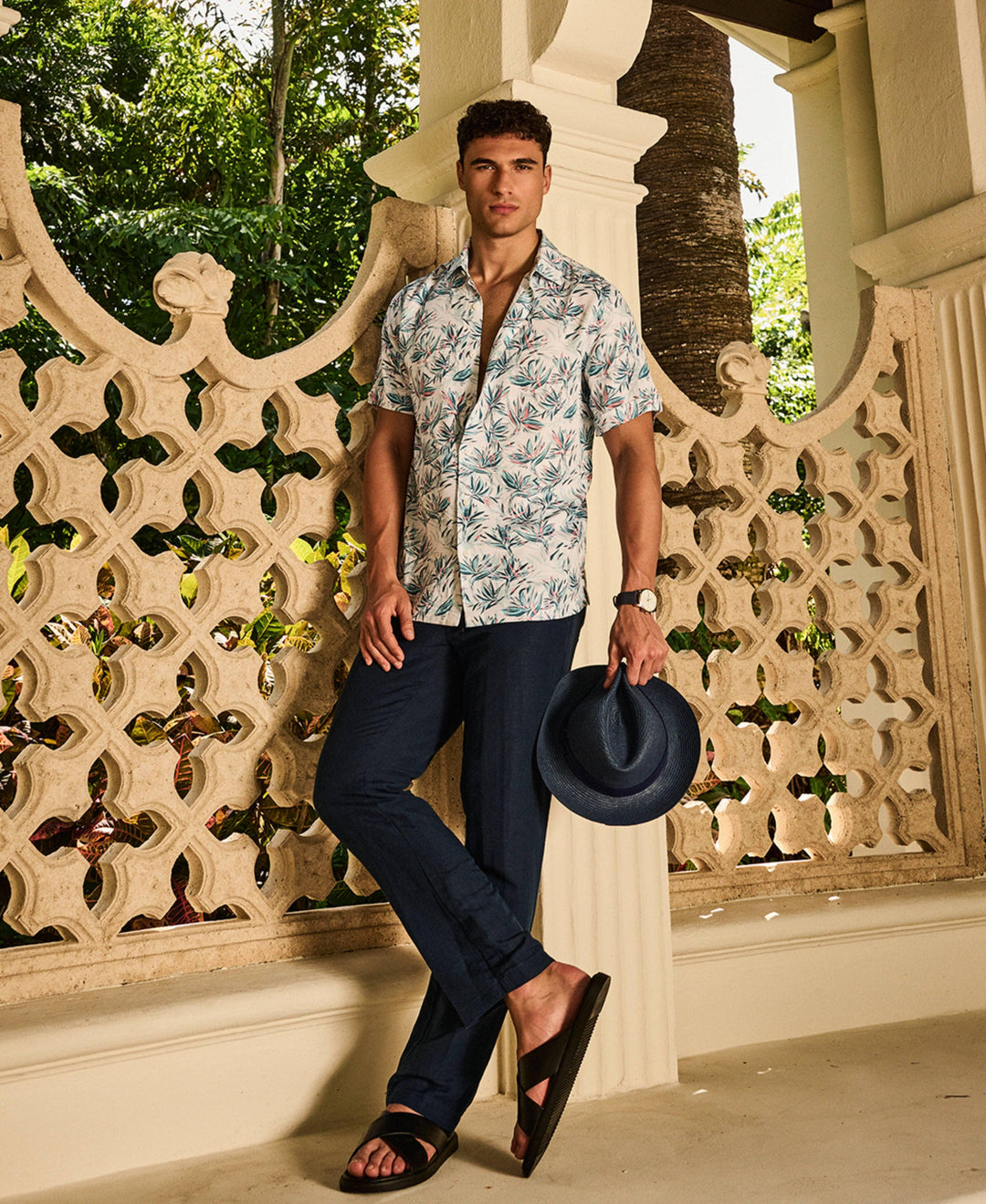 Floral Print Shirt-Casual Shirts-Cubavera