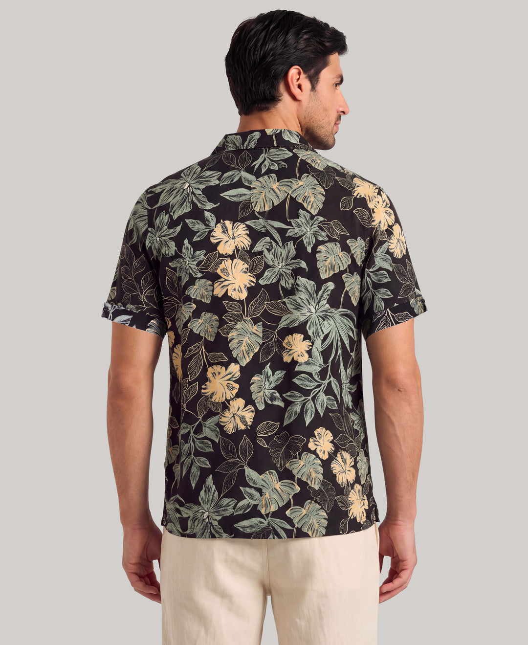 Floral Print Shirt (Iced Coffee) 
