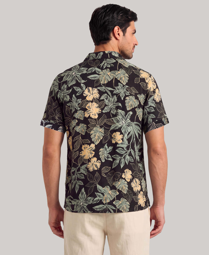 Floral Print Shirt (Iced Coffee) 