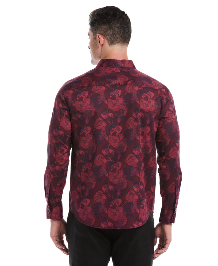 Floral Print Shirt (Tawny Port) 