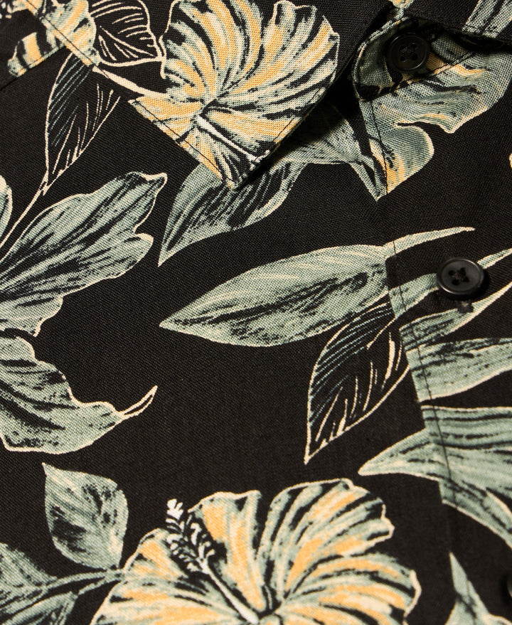 Floral Print Shirt (Iced Coffee) 
