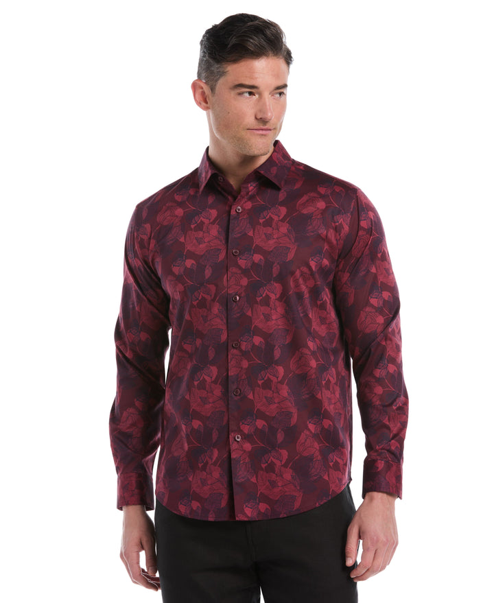 Floral Print Shirt (Tawny Port) 