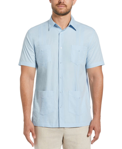 Four Pocket Guayabera Shirt (Cerulean) 