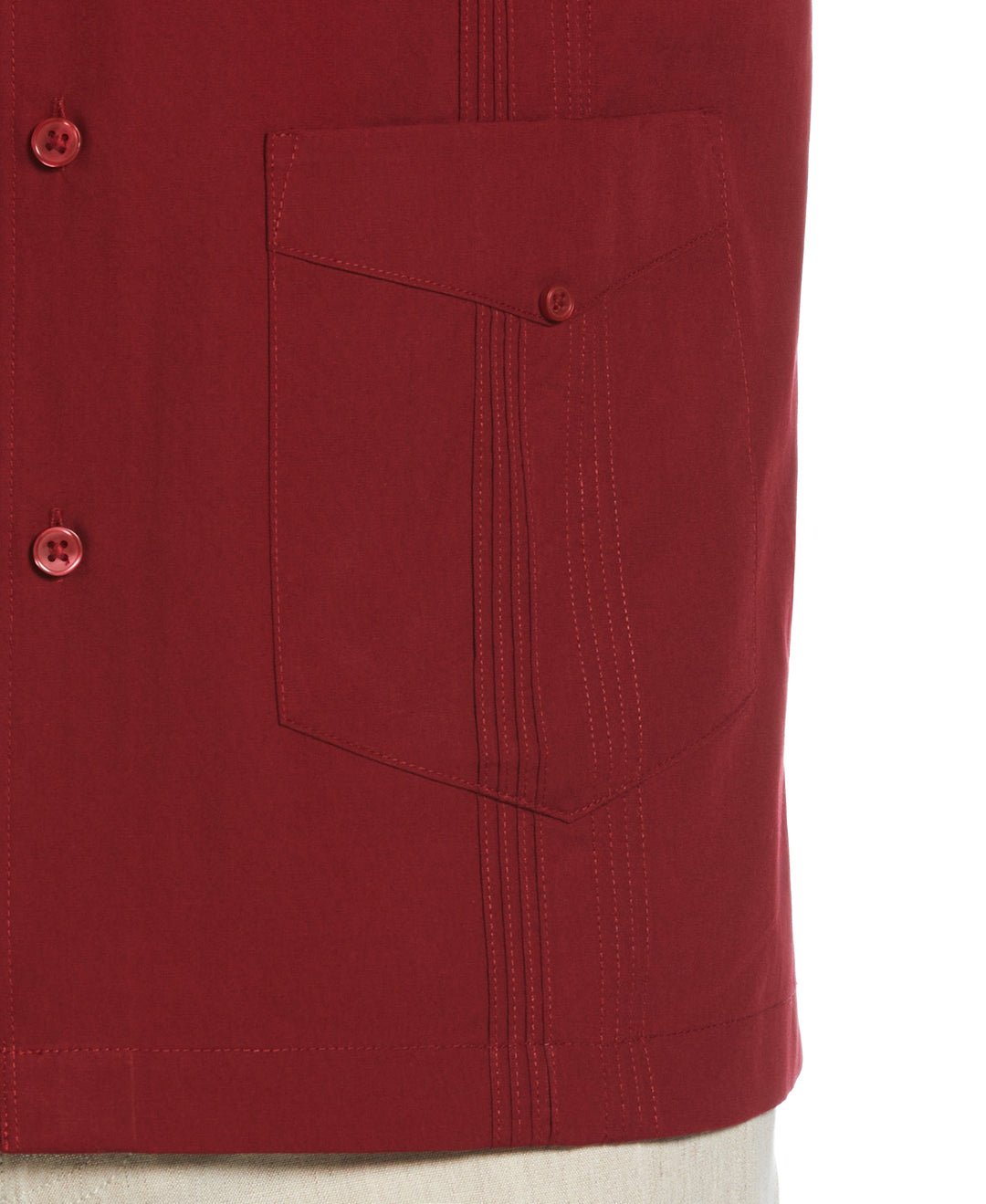 Four Pocket Guayabera Shirt (Biking Red) 