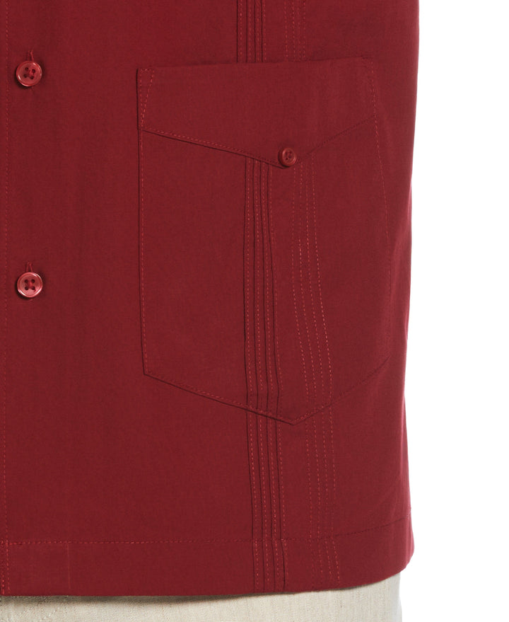 Four Pocket Guayabera Shirt (Biking Red) 