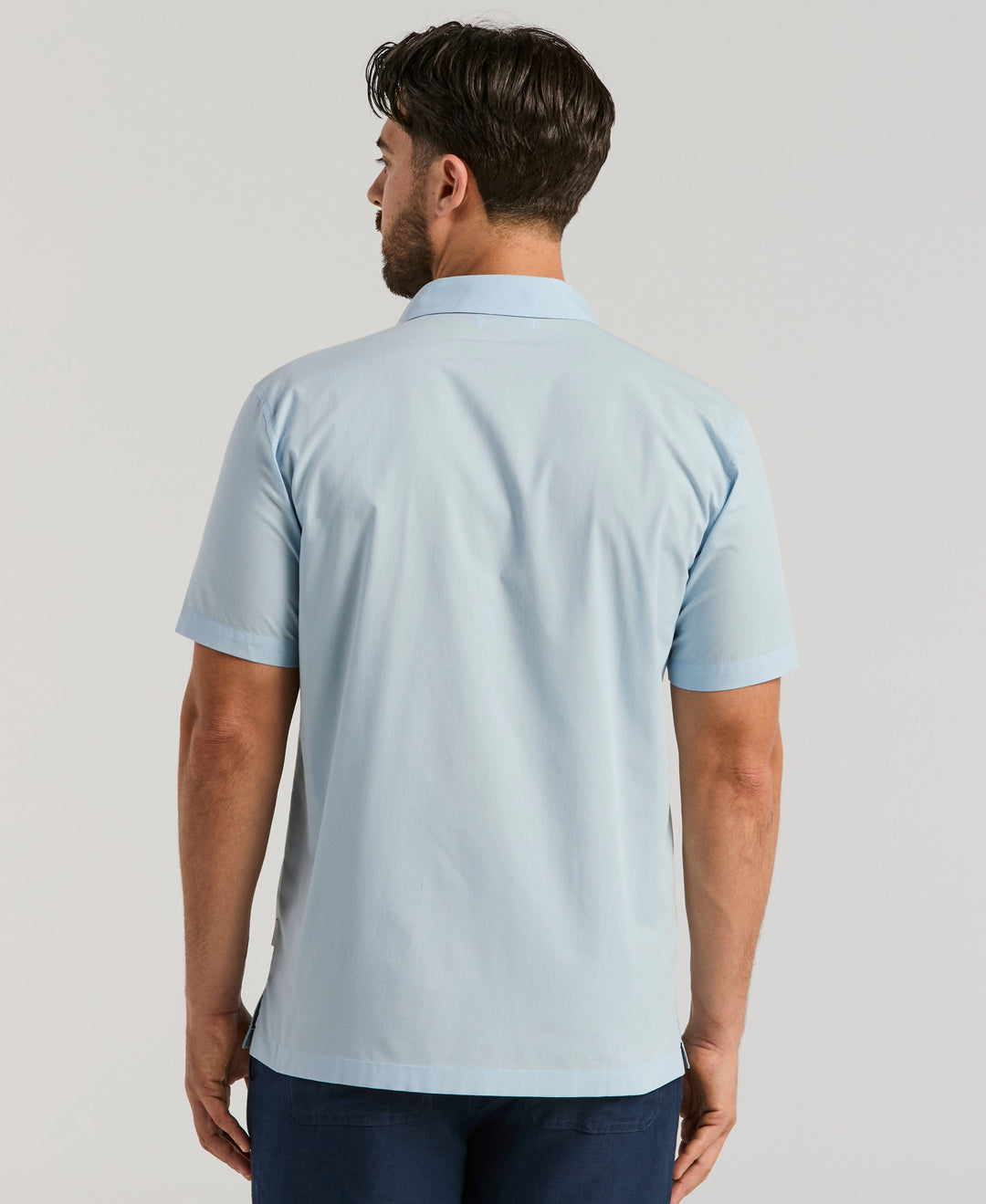 Four Pocket Guayabera Shirt (Cerulean) 