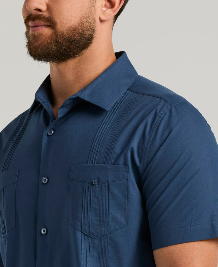 Four Pocket Guayabera Shirt (Ensign Blue) 