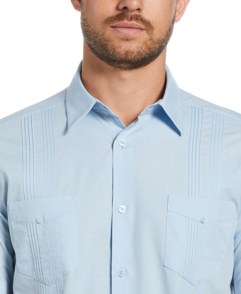 Four Pocket Guayabera Shirt (Cerulean) 