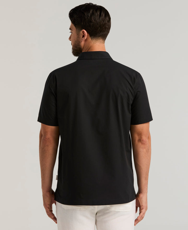 Four Pocket Guayabera Shirt (Jet Black) 