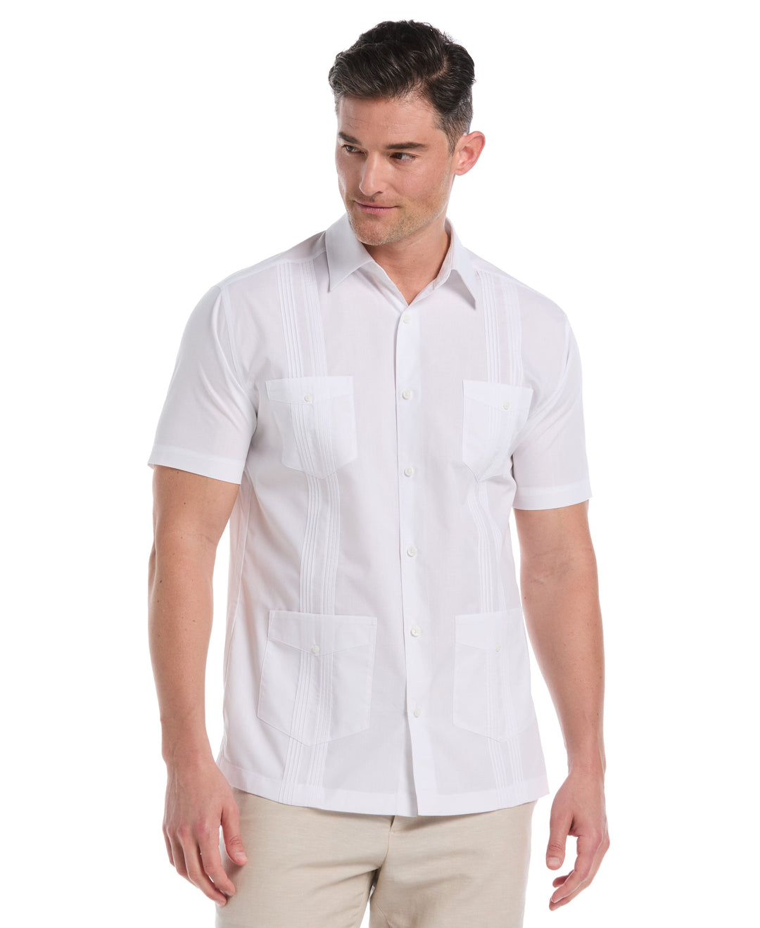 Four Pocket Guayabera Shirt (Brilliant White) 