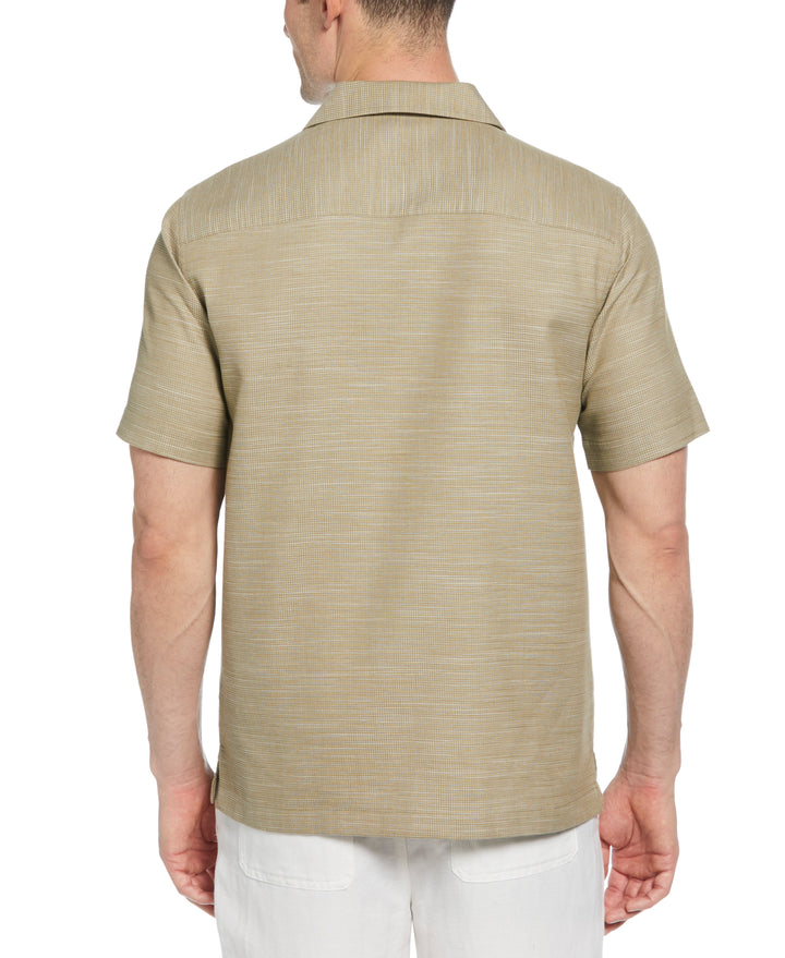 Gauze Fabric Guayabera Shirt (Aloe) 