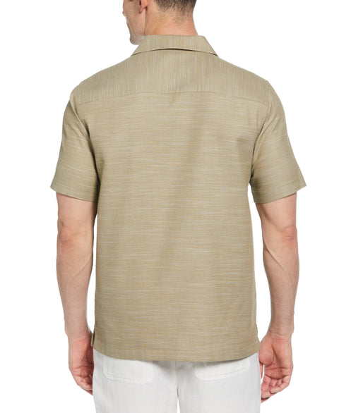 Gauze Fabric Guayabera Shirt (Aloe) 
