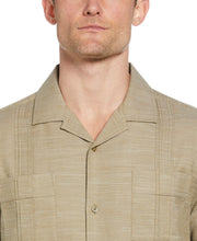 Gauze Fabric Guayabera Shirt (Aloe) 