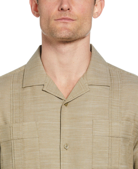 Gauze Fabric Guayabera Shirt (Aloe) 