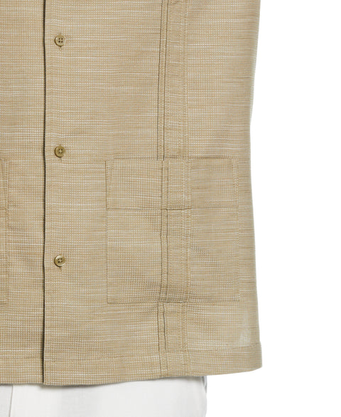 Gauze Fabric Guayabera Shirt (Aloe) 