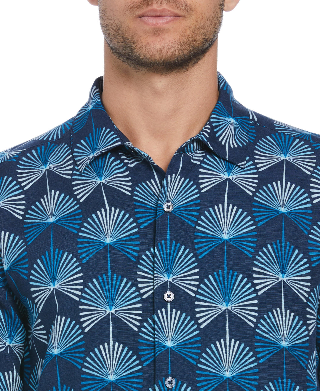 Geo Botanical Print Shirt (Titan) 