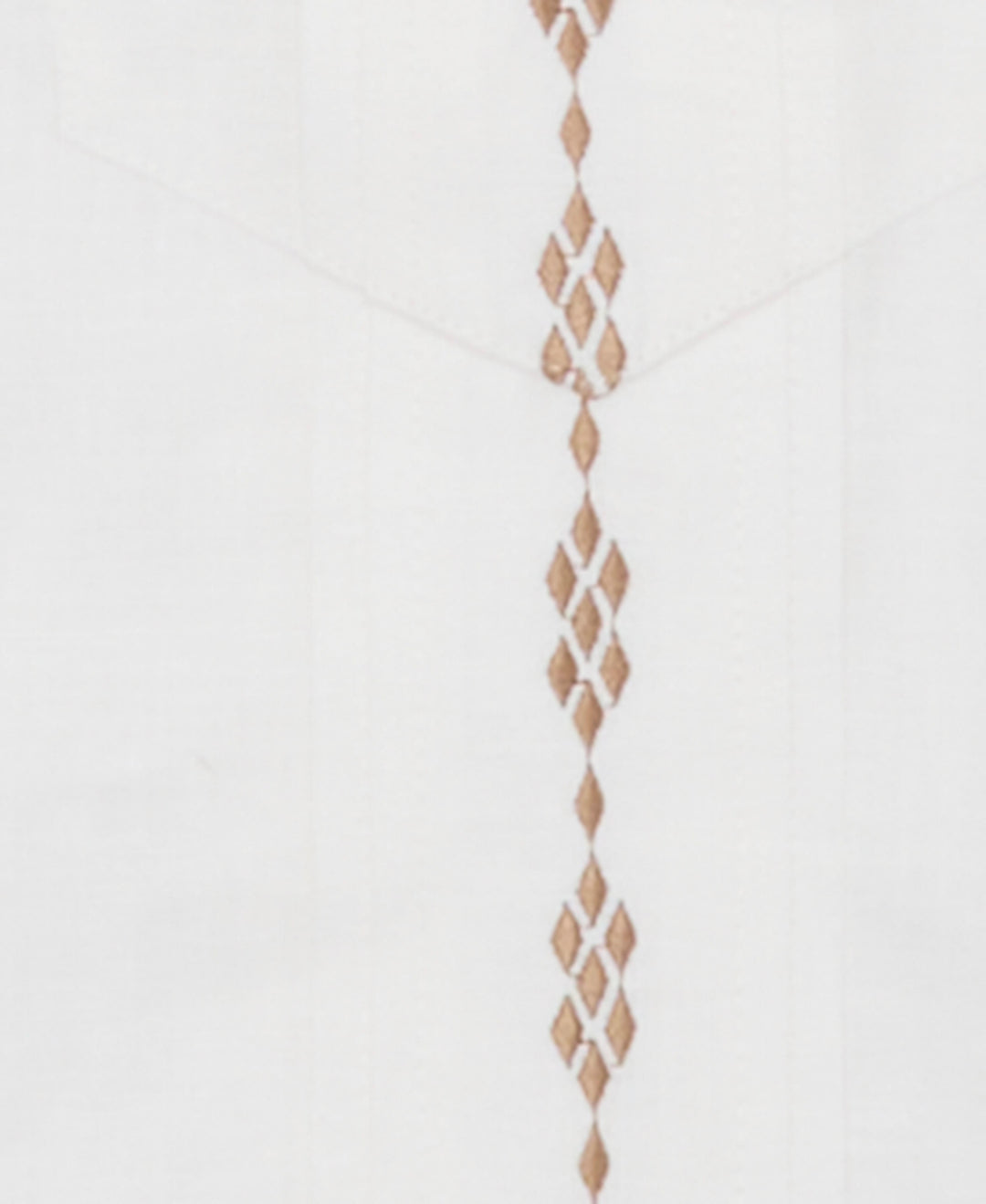 GEO EMBROIDERED GUAYABERA (Brill Whit/Island Fossil) 