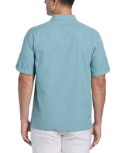 Geo Embroidered Panel Chambray Shirt (Surf Spray) 